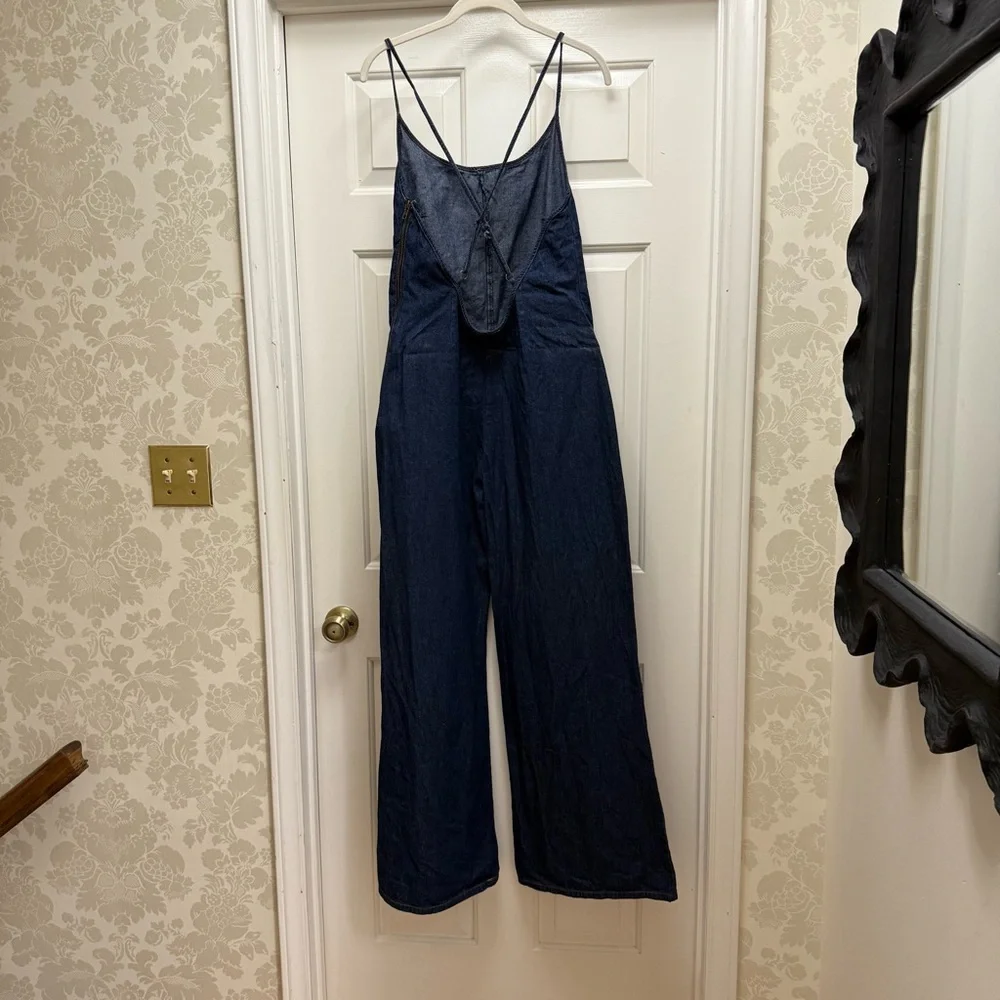 Tobi Navy Wide-Leg Jumpsuit - Picture 5 of 12